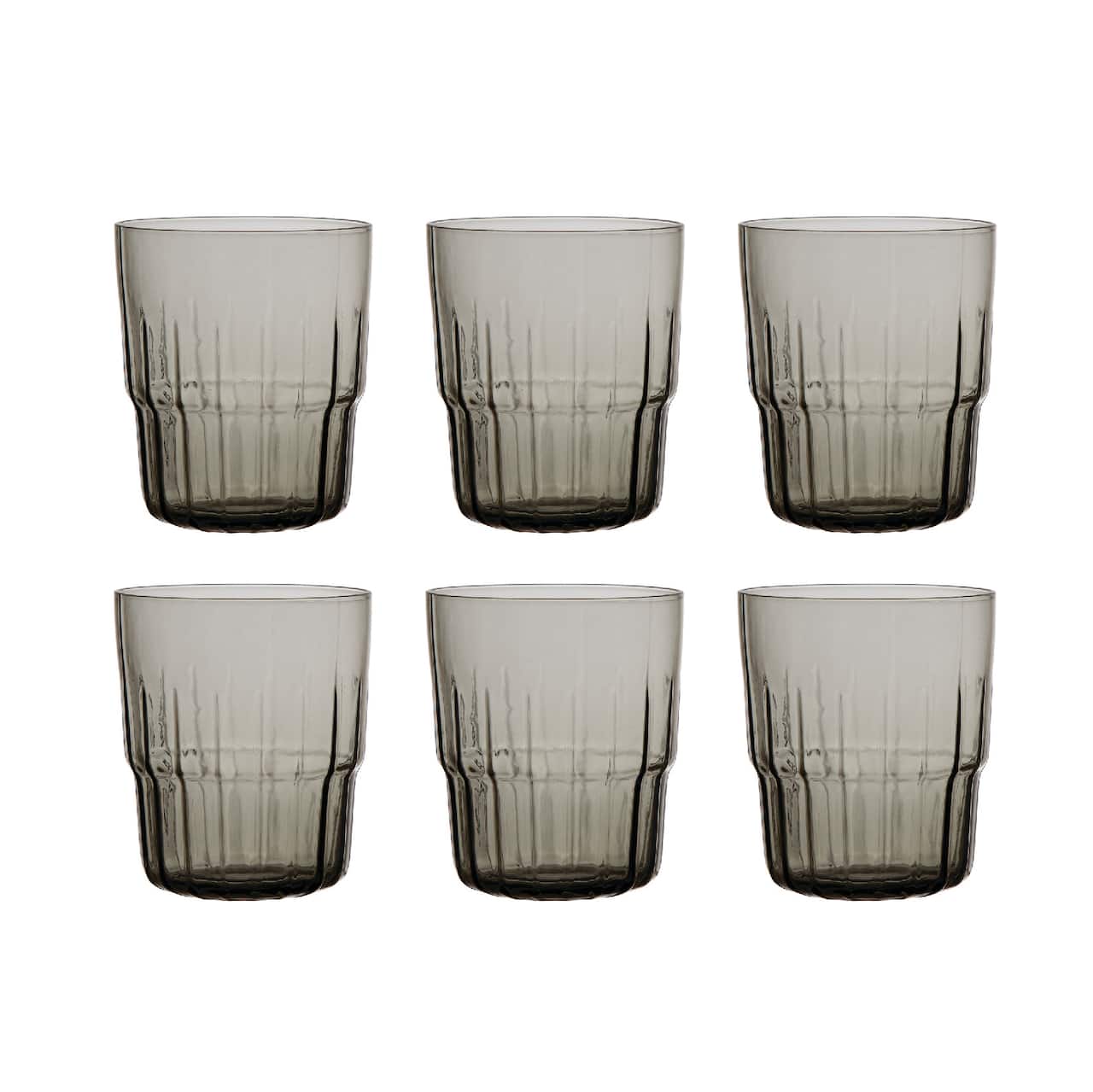 Hello Honey® 4" Mid-Century Gray Drinking Glasses, 6ct.